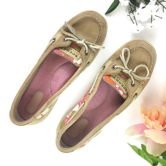 Sperry Top-Sider Angelfish Linen Floral Shoes Sz 8 - Picture 2 of 8